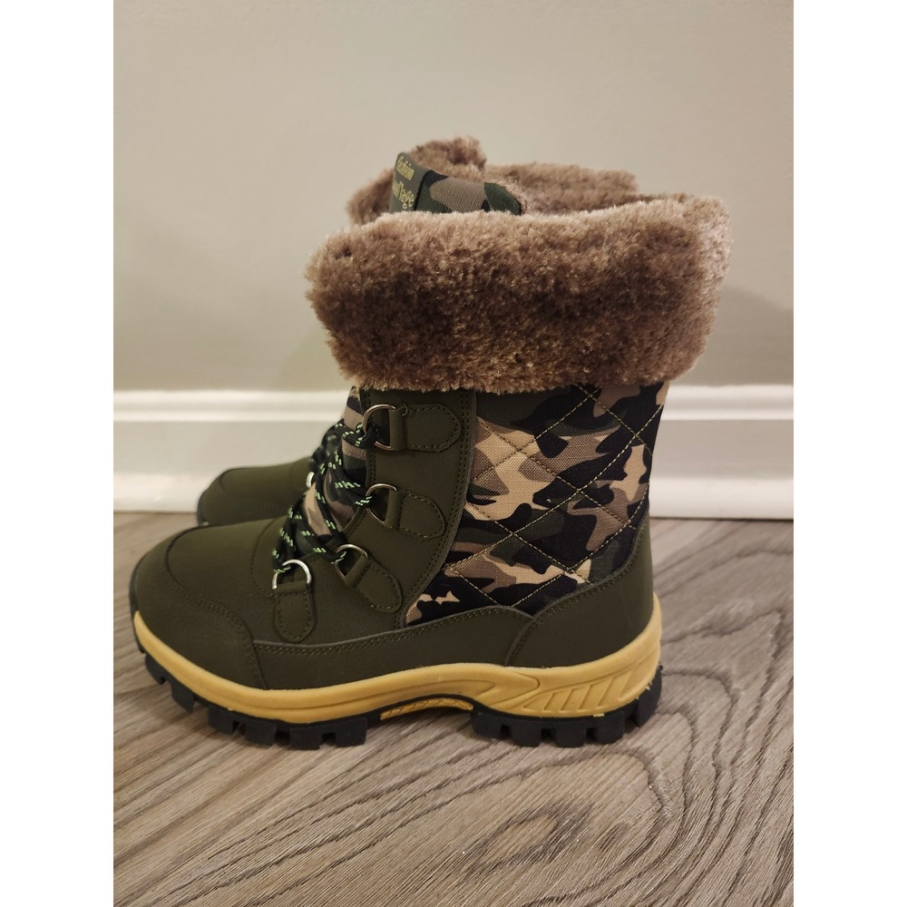 Womens Fashion Camouflage Sport Winter Snow Boots Fur Lined Size 6.5 - Picture 4 of 8